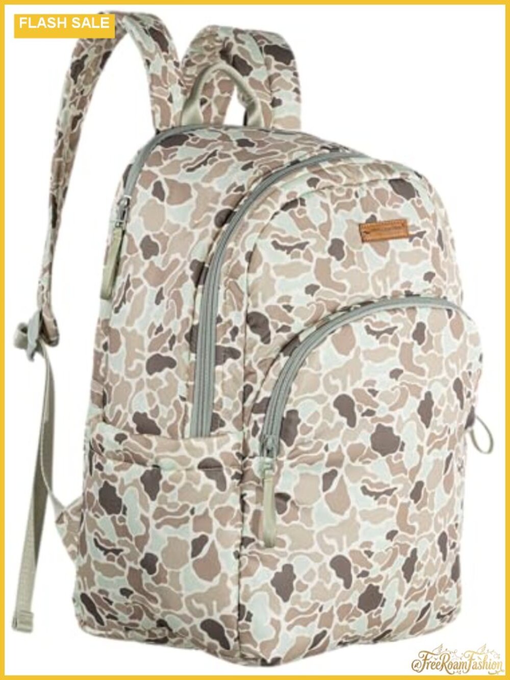 Quilted Nylon Fashion Backpack with Laptop Compartment Adjustable Straps